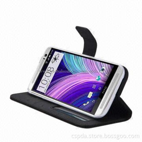 PU with PC Mobile Phone Wallets/Cases for HTC One 2, Various Colors Available
